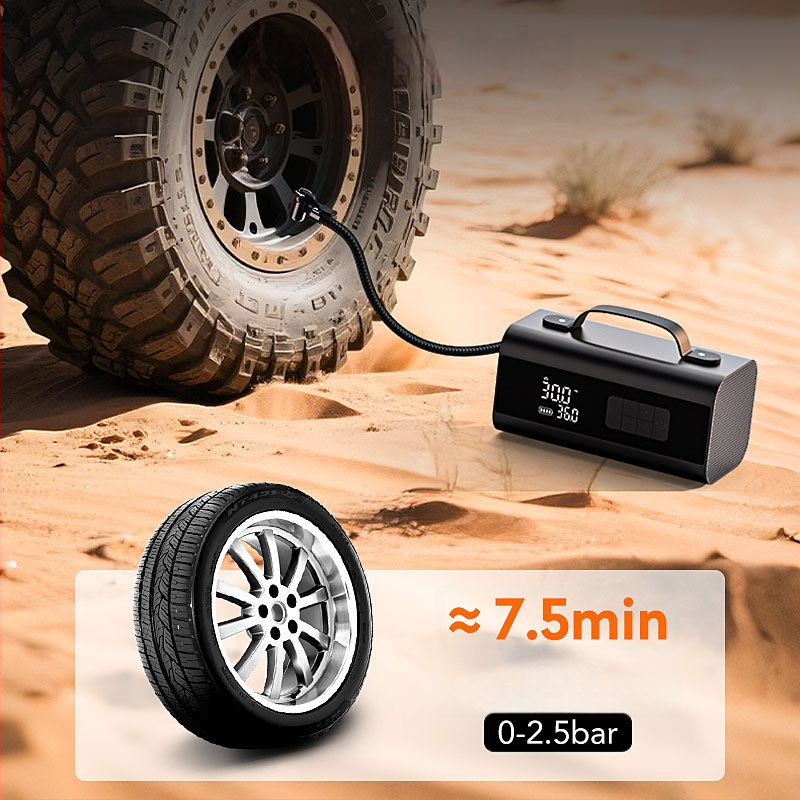 Auto-start uređaj s 8 funkcija u 1: pumpa za gume i usisavač u automobilu