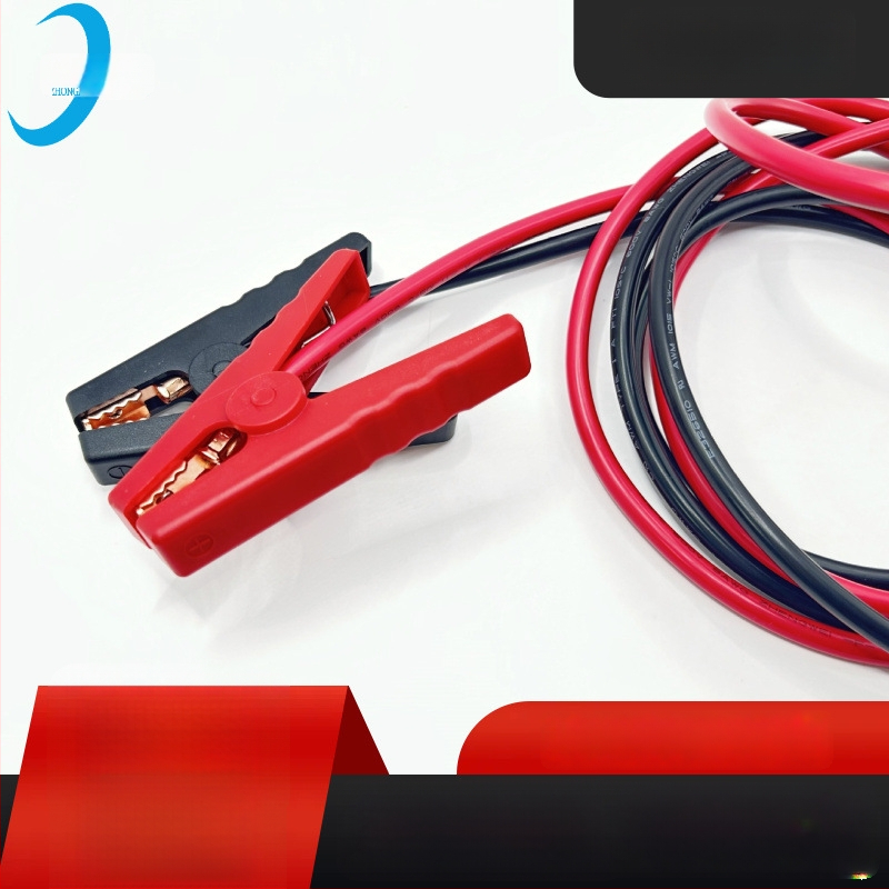 Кабел за свързване с аллигаторни щипки за автомобилна електроника, медни контакти, силиконова изолация, висок ток, AC/DC интерфейс, производство чрез заваряване