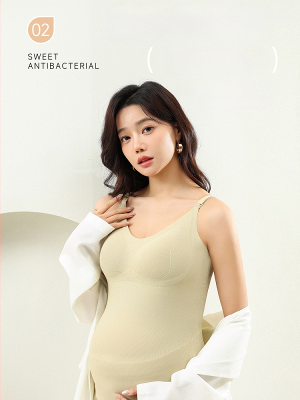 Dojenja top s trakama za trudnoću i postpartum, smjesa najlona i poliestera, geometrijski uzorak, nabrkasta tekstura, proljeće/ljeto 2025