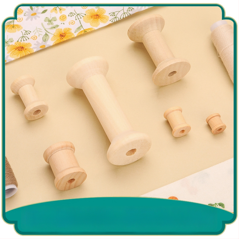 Fából készült bobin hajtó – DIY varrási kiegészítő, vidéki stílus, 22,3 g, LKF