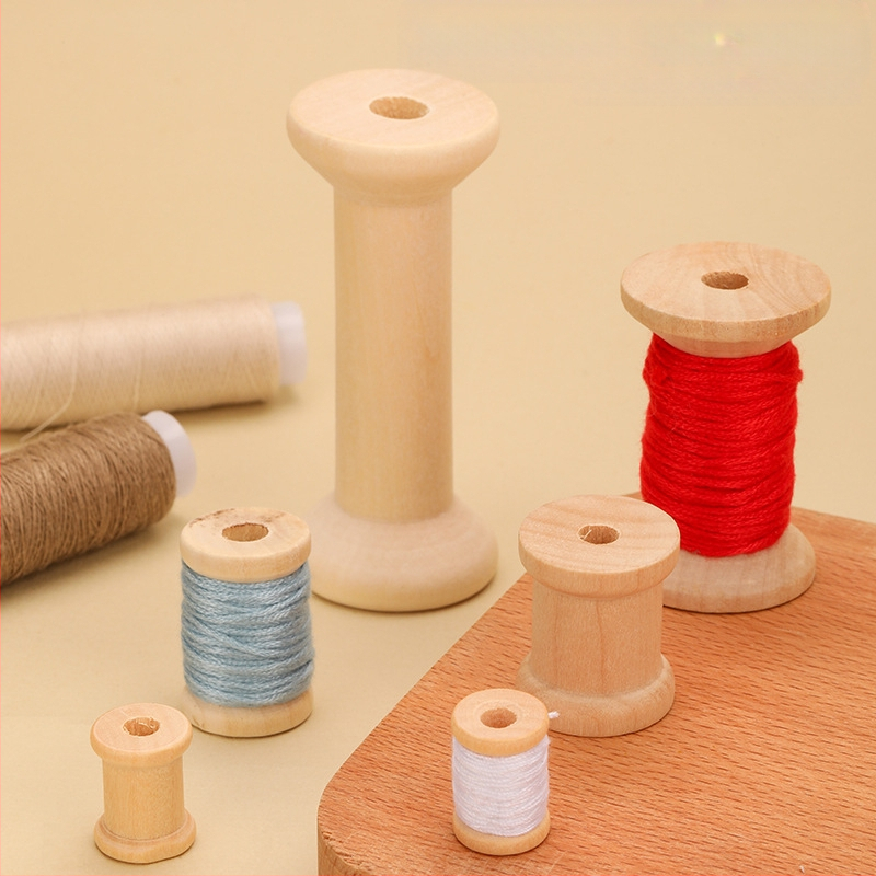 Fából készült bobin hajtó – DIY varrási kiegészítő, vidéki stílus, 22,3 g, LKF