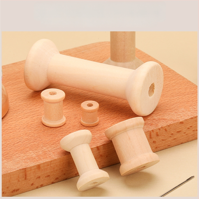 Fából készült bobin hajtó – DIY varrási kiegészítő, vidéki stílus, 22,3 g, LKF