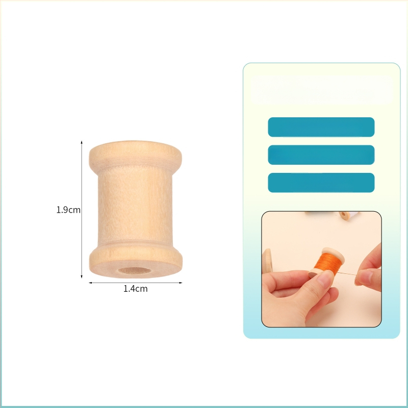 Fából készült bobin hajtó – DIY varrási kiegészítő, vidéki stílus, 22,3 g, LKF