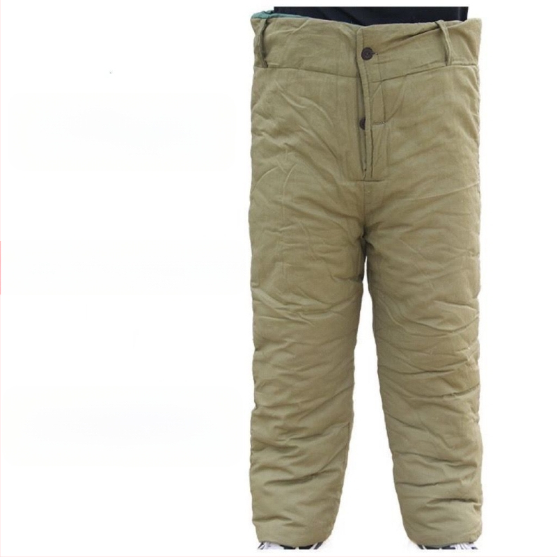 Sirge lõikega püksid puuvillase täidisega, peamine materjal – kunstnahk, keskmine vöökoht, talveks