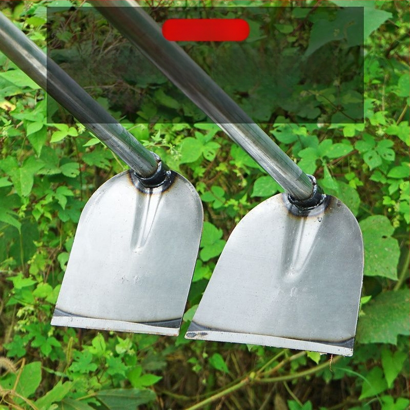 Манганова стомана мотика с заварена стоманена тръба, дълга дръжка, подходяща за засаждане на зеленчуци и оране, за копаене на бамбукови издънки