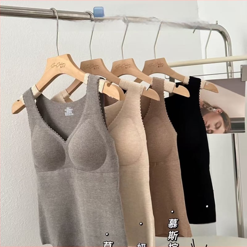 Demiri terminė liemenė su integruota puodelio dalimi, V kaklo iškirptė, velūrinė nėriniai patchwork, mišri medžiaga, 181–200 g/m²