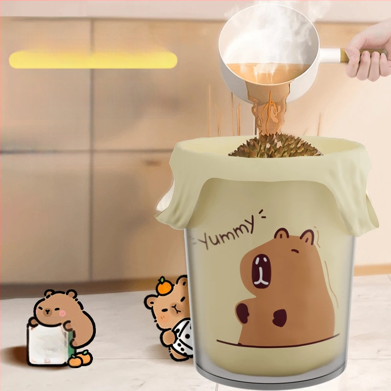 Naminiai šiukšlių maišai su kapibara karikatūriniu dizainu, didelis talpa, spausdintas logotipas, galima pritaikyti