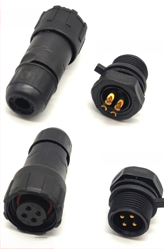 M14 водоустойчив авиационен конектор — щепсел и гнездо, 2–8 полюса, 220V, AC/DC интерфейс, медни контакти