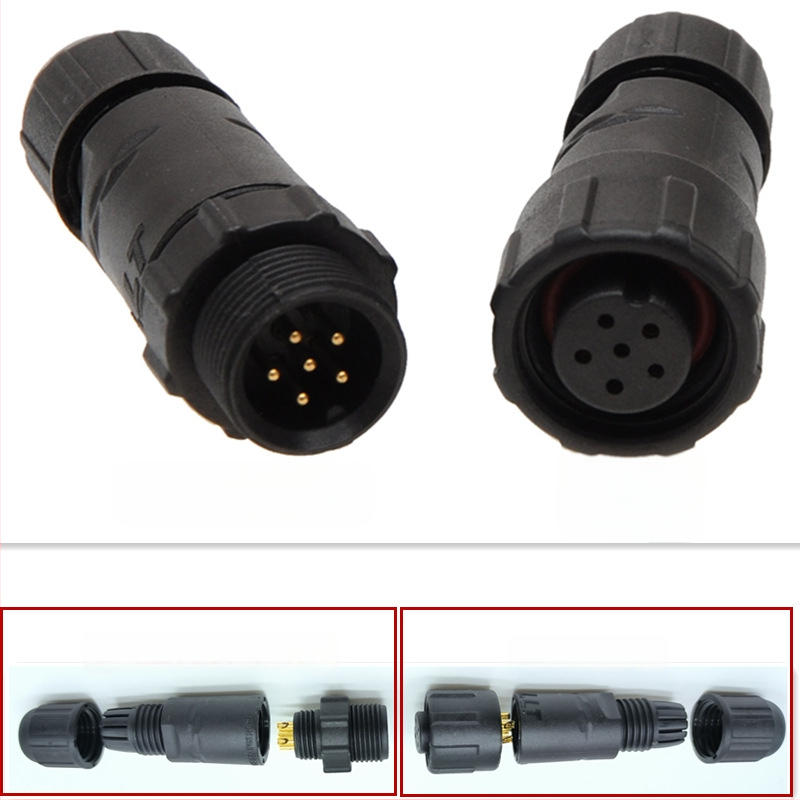 M14 водоустойчив авиационен конектор — щепсел и гнездо, 2–8 полюса, 220V, AC/DC интерфейс, медни контакти
