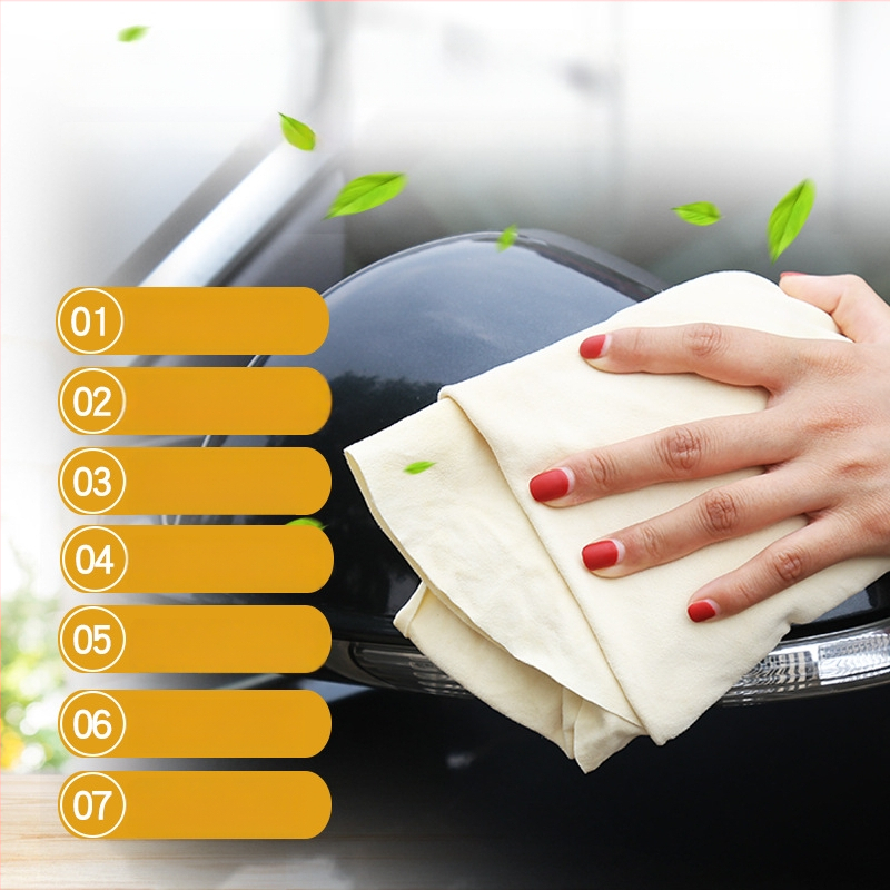 Dr. Deer avių odos automobilių valymo rankšluostis, daugiafunkcinis, 260 g, natūralios formos