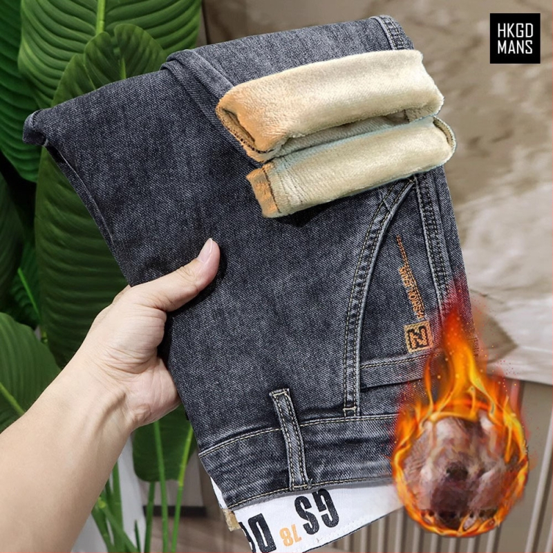 Τζιν από βαμβακερό ντένιμ, ίσια γραμμή, μεσαία μέση, φερμουάρ, μήκος εννιά σημείων, καθημερινή άνοιξη