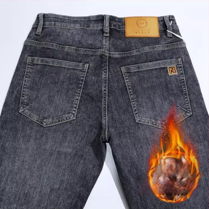 Τζιν από βαμβακερό ντένιμ, ίσια γραμμή, μεσαία μέση, φερμουάρ, μήκος εννιά σημείων, καθημερινή άνοιξη