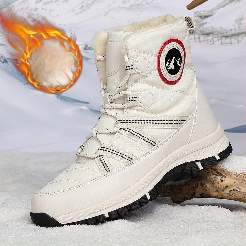 Γυναικείες Μπότες Χιονιού με Γούνα Εσωτερικά, Αδιάβροχες, Υψηλού Κορμού, Χειμώνας -40°C