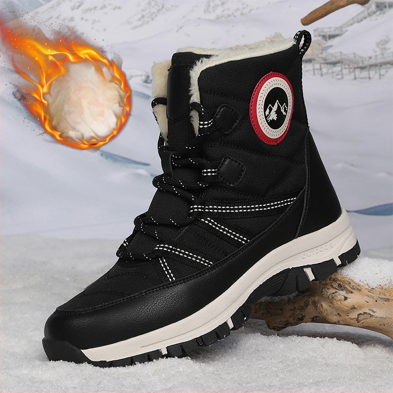 Γυναικείες Μπότες Χιονιού με Γούνα Εσωτερικά, Αδιάβροχες, Υψηλού Κορμού, Χειμώνας -40°C