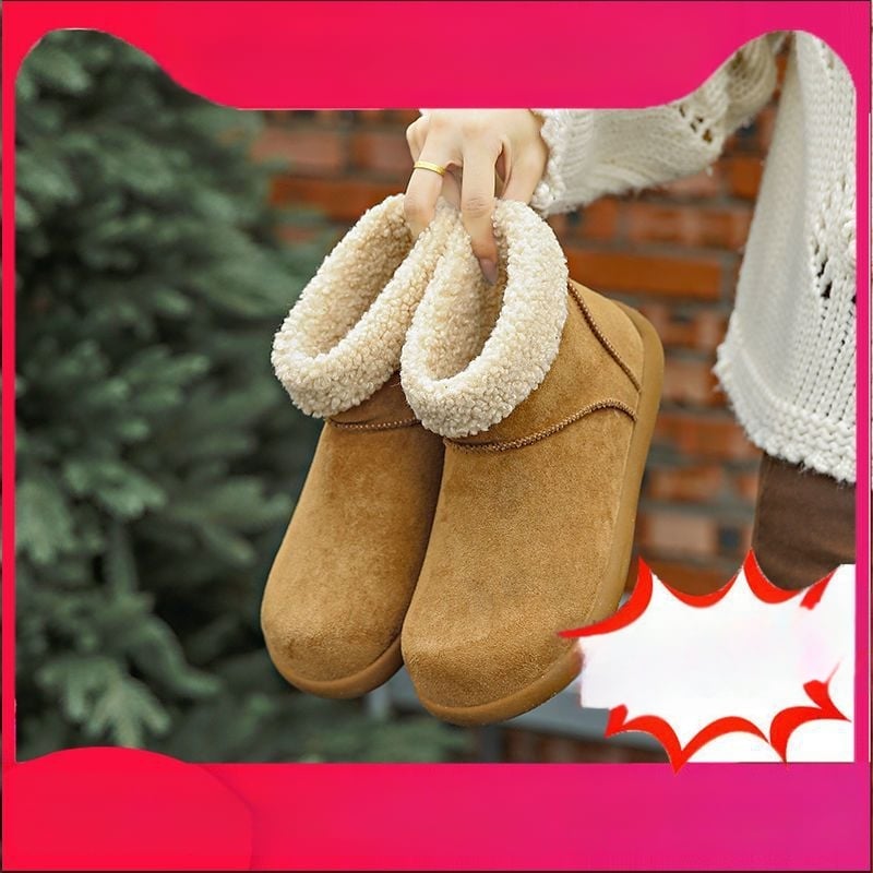 Μποτάκια χιονιού με επένδυση από τεχνητή γούνα, ματ επάνω μέρος, μεσαίο ύψος τακουνιού 3-5 cm, σόλα από πλαστικό με έγχυση, Χειμώνας 2025