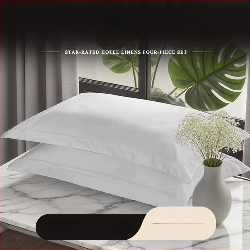 Satino viešbučio patalynė, keturių dalių komplektas su antklodės užvalkalu, paklodėmis ir pagalvių užvalkalais, šiuolaikiško minimalistinio stiliaus, reaktyvus spausdinimas ir dažymas