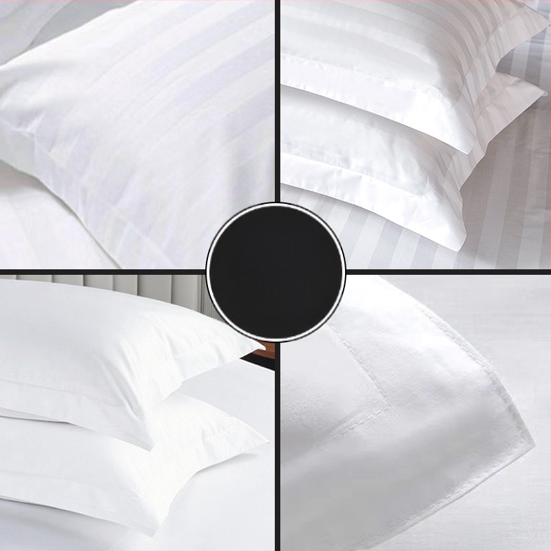 Satino viešbučio patalynė, keturių dalių komplektas su antklodės užvalkalu, paklodėmis ir pagalvių užvalkalais, šiuolaikiško minimalistinio stiliaus, reaktyvus spausdinimas ir dažymas