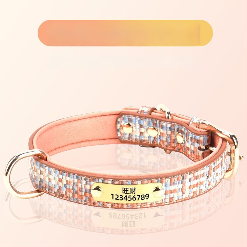 Šunų antkaklis - tvirtas, graviruotas, prieš praradimą, prekės ženklas Unique