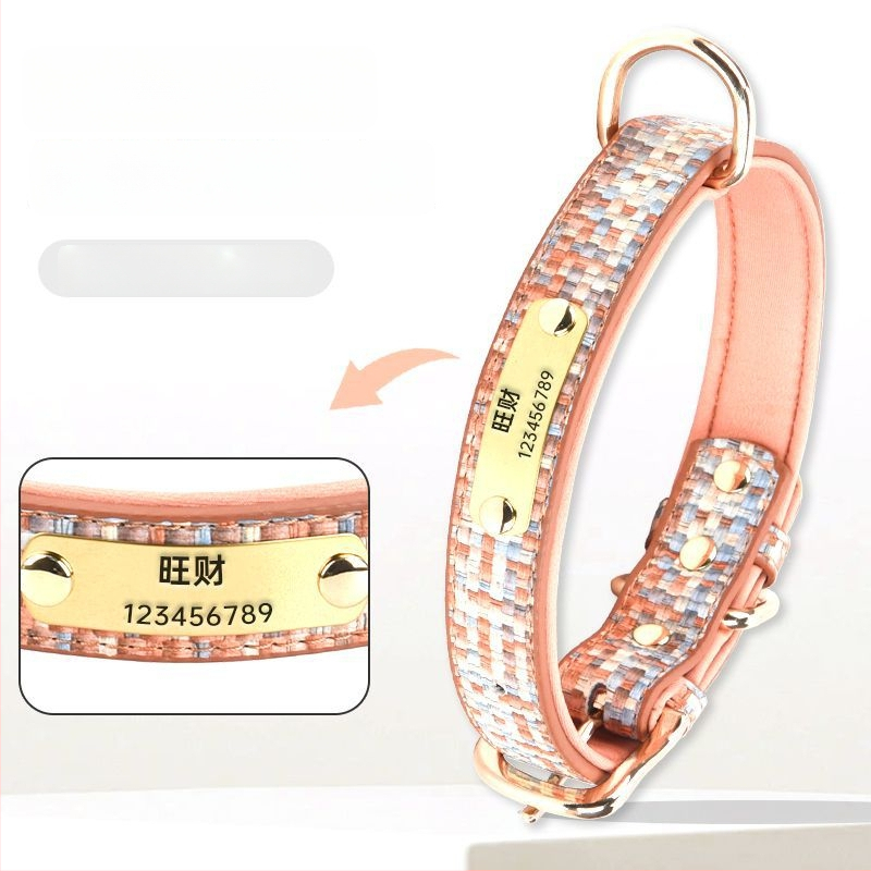 Šunų antkaklis - tvirtas, graviruotas, prieš praradimą, prekės ženklas Unique