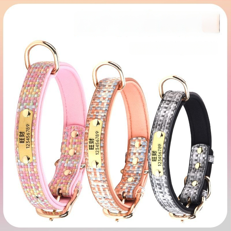 Šunų antkaklis - tvirtas, graviruotas, prieš praradimą, prekės ženklas Unique