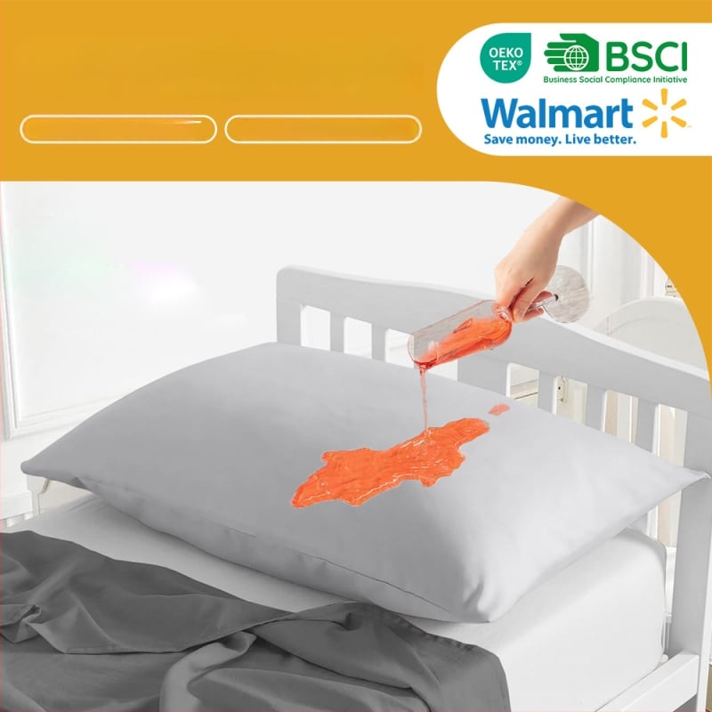 Pagalvės uždangalas su užtrauktuku, atsparus vandeniui, poliesterio twill audinys, 100% poliesteris