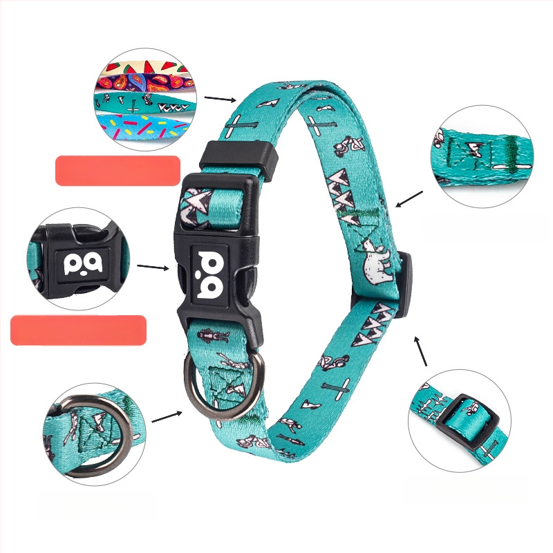 Poliesterinė šuns apykaklė ir harnas su reguliuojamu pavadėliu, patogu ir minkšta, visoms metų laikams