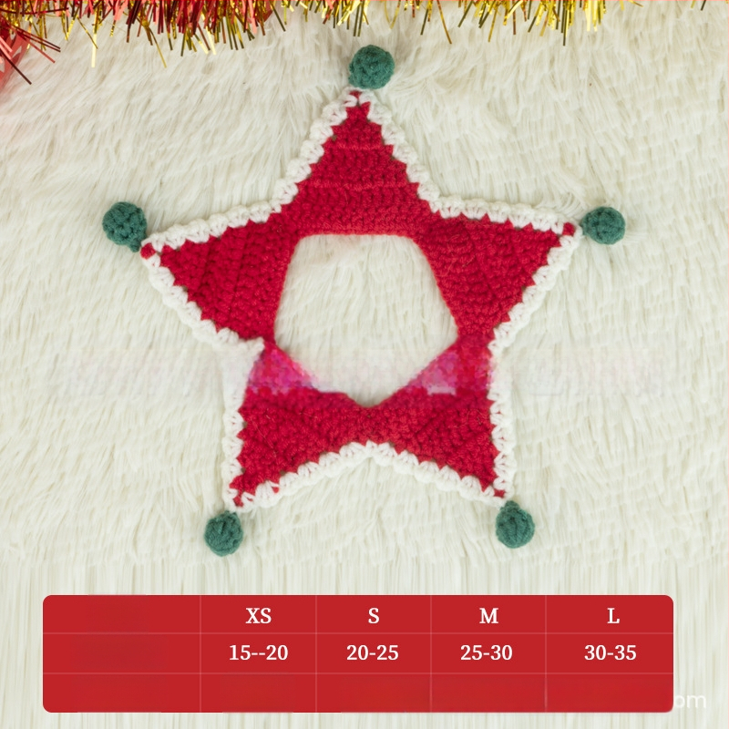 Kalėdinis megztas kaklo šalikas gyvūnams - spalvų blokų raštas, vilna, tinka katėms ir šunims, žiemai, mielas stilius