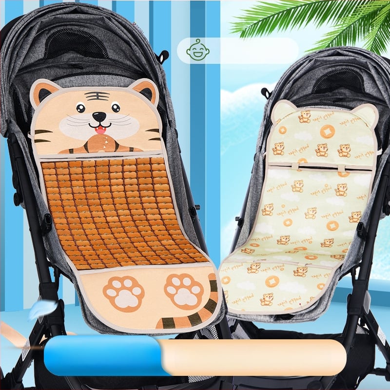 Covoraș pentru cărucior de bebe – bambus + Ice Silk, respirabil, cu două fețe