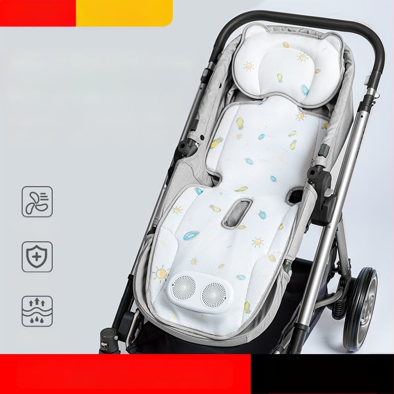 Covoraș de șezut ventilat pentru cărucior – 0-4 ani, Poliester/Polipropilenă/ABS