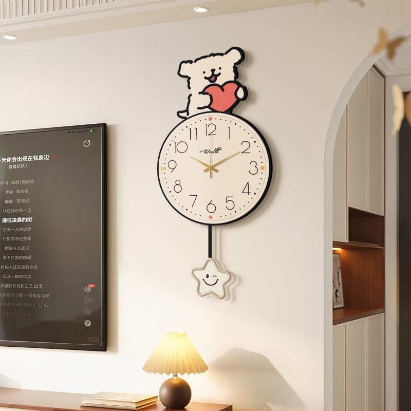 Ceas de perete cu mers silențios și design minimalist modern; carcasă și cadran din porțelan cristal; mecanism Suzuki; alimentare cu baterie; model 2025