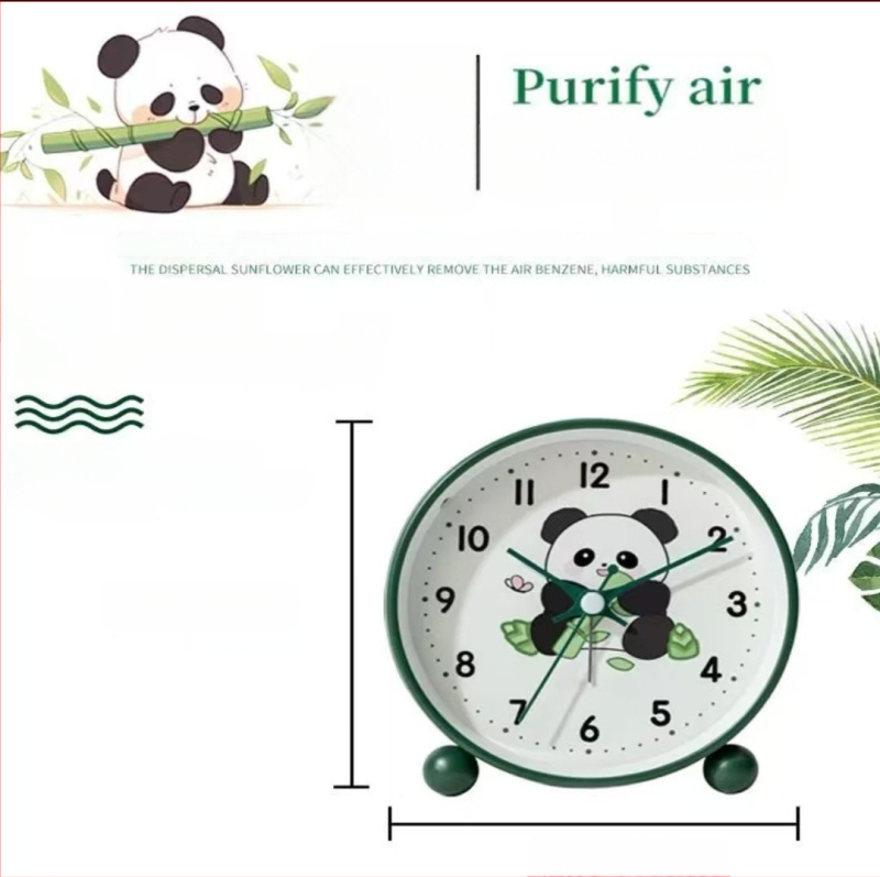 Ceas de birou cu alarmă silențios pentru elevi, mecanism analog Aishida, alimentare cu baterie, carcasă metal-ABS