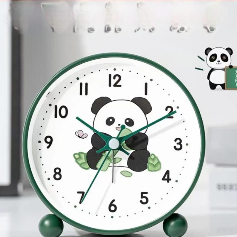 Ceas de birou cu alarmă silențios pentru elevi, mecanism analog Aishida, alimentare cu baterie, carcasă metal-ABS