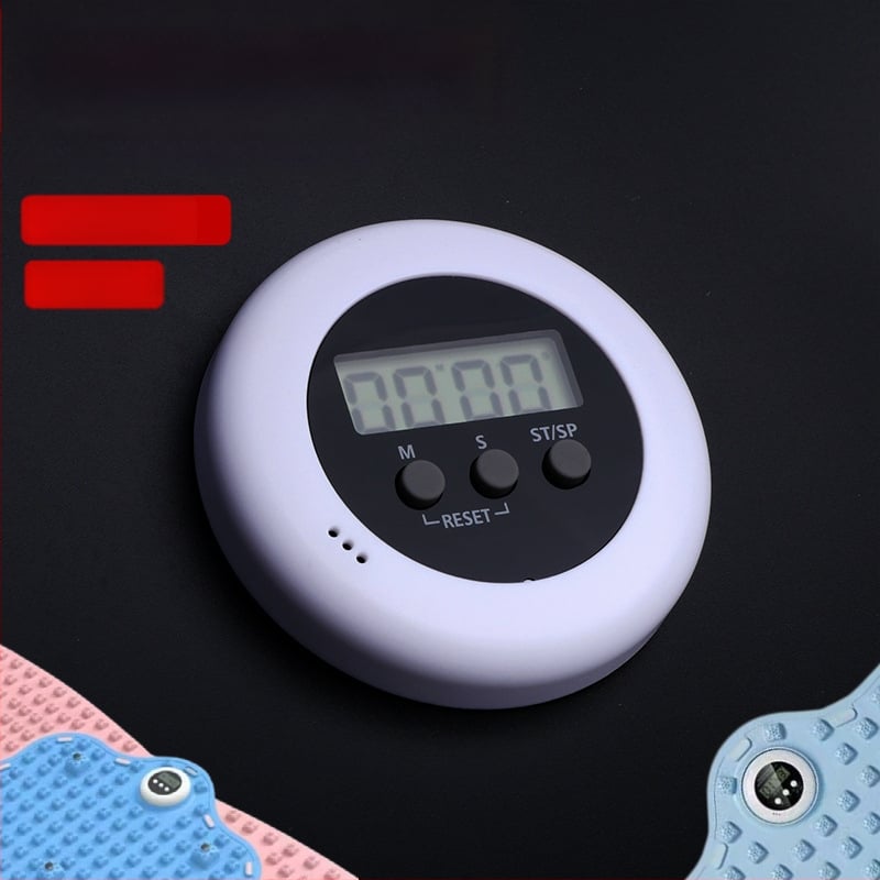 Star Time apskrito LCD laikmatis akupresinės plokštės – baterijomis maitinamas plastikinis korpusas, sporto laikmatis