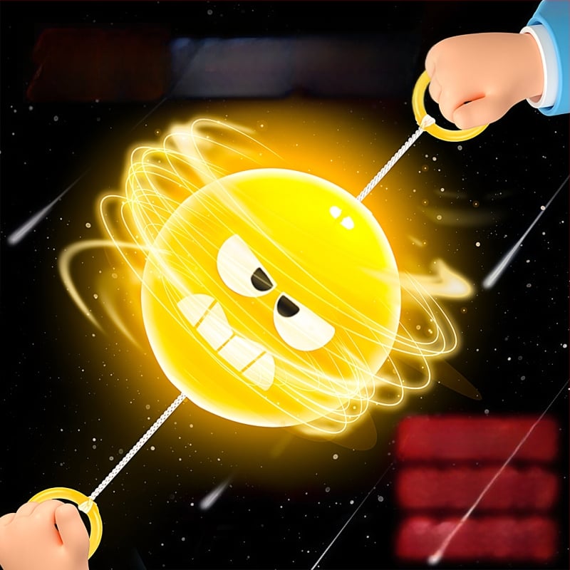 Joc educațional luminos cu sfoară de tras: rotiță rotativă, construcție din plastic, dezvoltă coordonarea mână-ochi, vederea și abilitățile cognitive