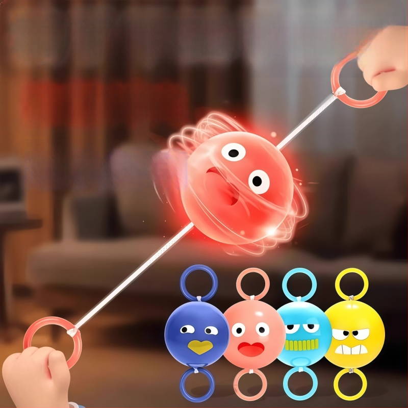 Joc educațional luminos cu sfoară de tras: rotiță rotativă, construcție din plastic, dezvoltă coordonarea mână-ochi, vederea și abilitățile cognitive