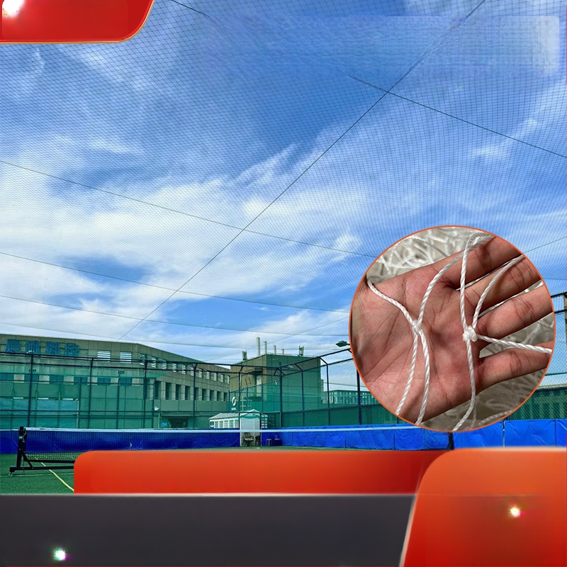 Jalgpalli ja korvpalli väljakute top võrk ilma sõlmedeta – kaitsev võrk, polüestri ja polüetüleeni võrk