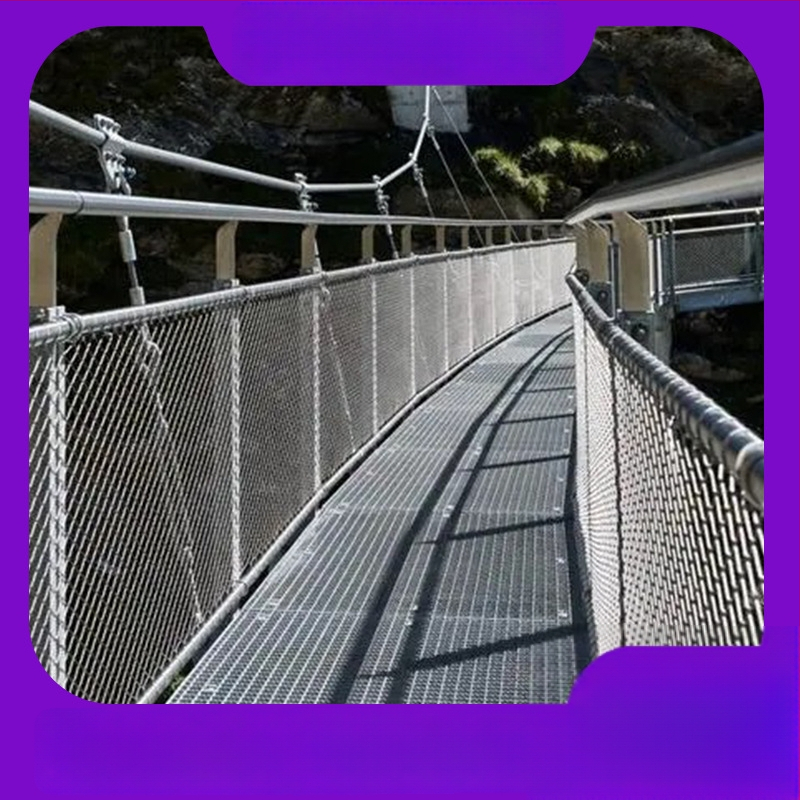 Express ehitusplatside ohutustvõrk diameetriliste avadega – roostevabast terasest nöörvõrk, kukkumise vastu kaitse, juhendatud paigaldus