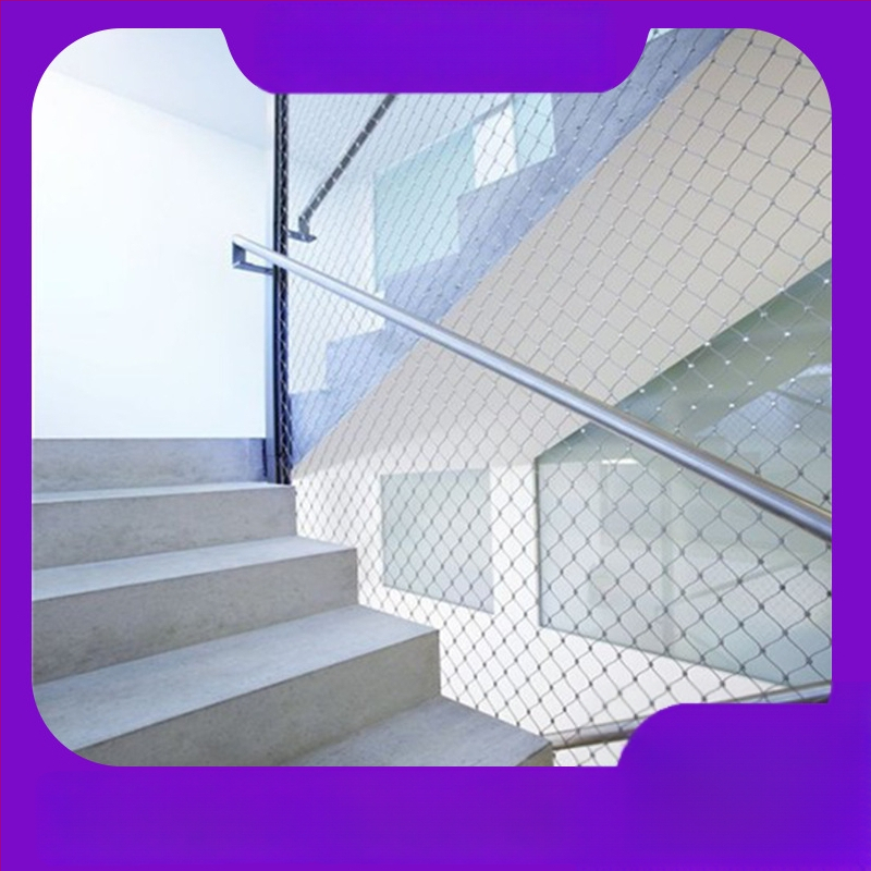 Express ehitusplatside ohutustvõrk diameetriliste avadega – roostevabast terasest nöörvõrk, kukkumise vastu kaitse, juhendatud paigaldus