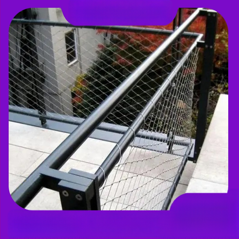 Express ehitusplatside ohutustvõrk diameetriliste avadega – roostevabast terasest nöörvõrk, kukkumise vastu kaitse, juhendatud paigaldus