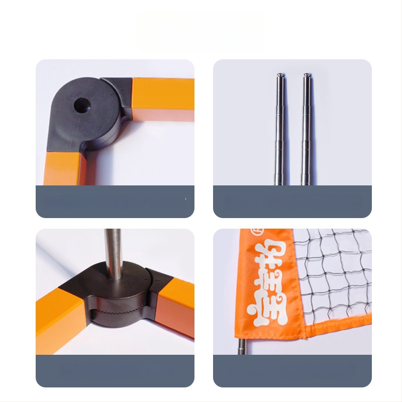 Išorinis badminton tinklo stovas – nešiojamas sulankstomos tinklo konstrukcijos žaidimams; Medžiaga: Kitas; Prisitaikymas: Taip; Tinka badmintonui ir tenisui