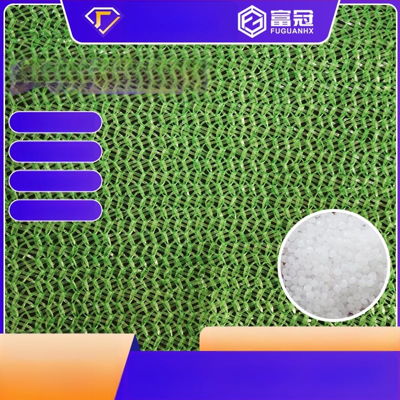 Porvédő háló építési területre, modell 3-8 tüskés földfedő háló, polietilén anyag