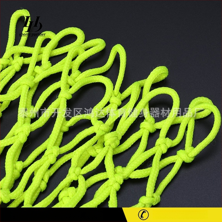 Plasă de baschet fluorescente - Nylon, 65 g, Personalizare disponibilă, Potrivită pentru terenuri și alte jocuri cu mingi