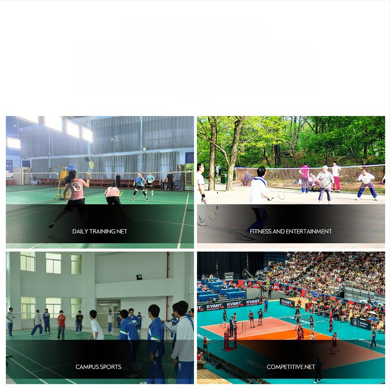 Kingtool Badmintono tinklas – nešiojamas viduje ir lauke, poliesterio medžiaga, pritaikoma gamyba