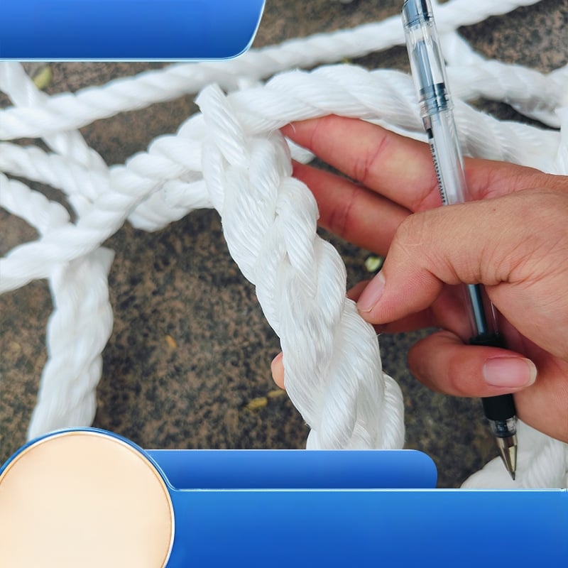 Käsitsi õmmeldud tõstmis- ja ronimistõke võrk — lina köiest võrk, kulumise vastupidav turvavõrk tõstmiseks, ronimiseks ja rekultiveerimiseks