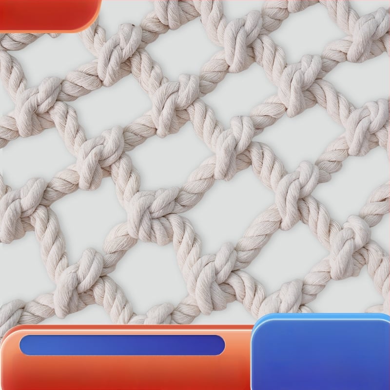 Puuvillane turvavõrk, lihtne turvavõrk, puuvillane võrk, kandevõime 100, dekoratiivne ja kaitsev funktsioon