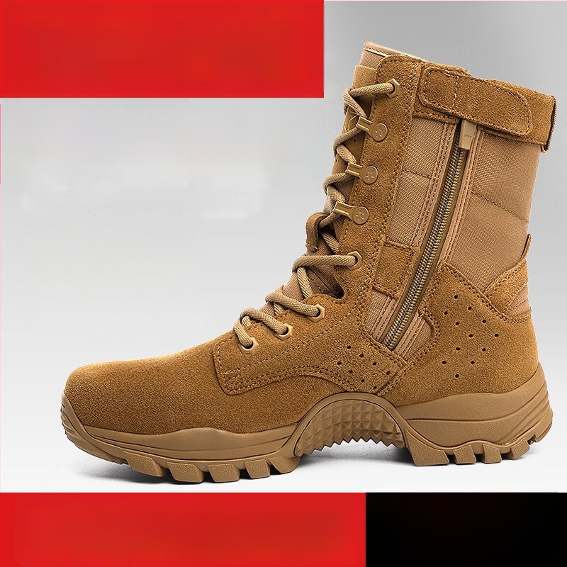 Magas szárú taktikai bakancs, elsőréteg marhabőr, csúszásmentes talp, uniszex