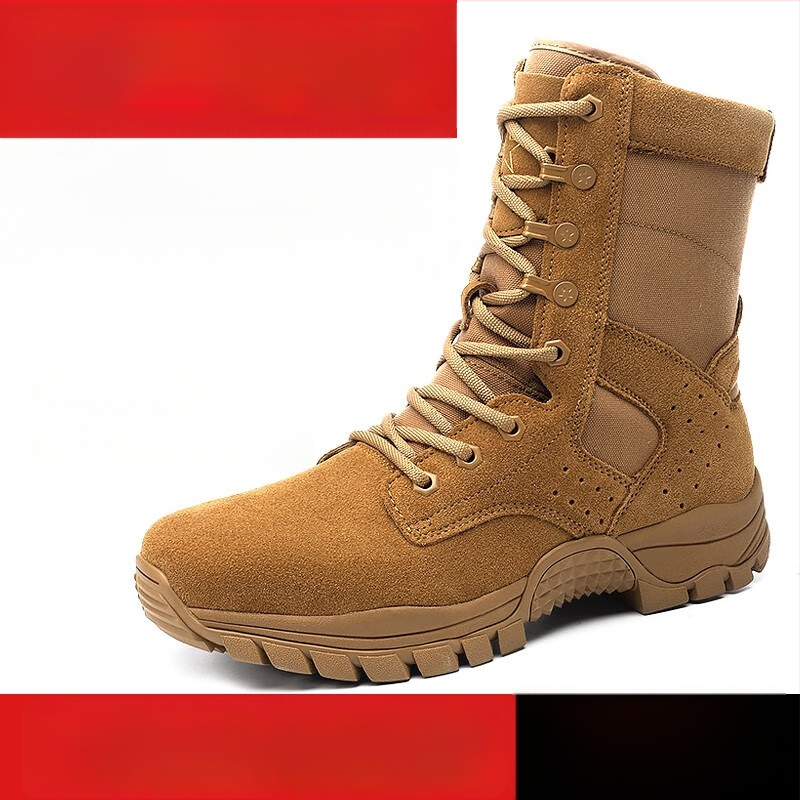 Magas szárú taktikai bakancs, elsőréteg marhabőr, csúszásmentes talp, uniszex