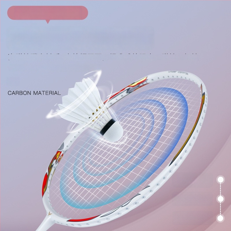 Badminton raketė - Varesi anglies pluošto rėmas, 80-84 g, tiesus smūgis, rankenos storis G-5, vidutinė kietumas