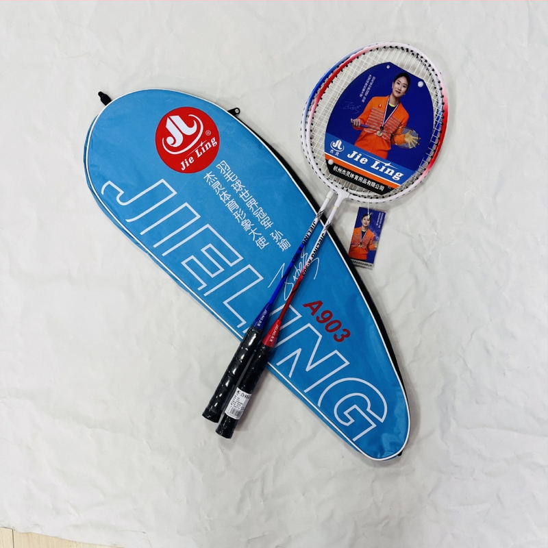 Jieling ferroalloy badminton raketė – 95–100 g, G4 rankenos storis, vidutinio kietumo lazda