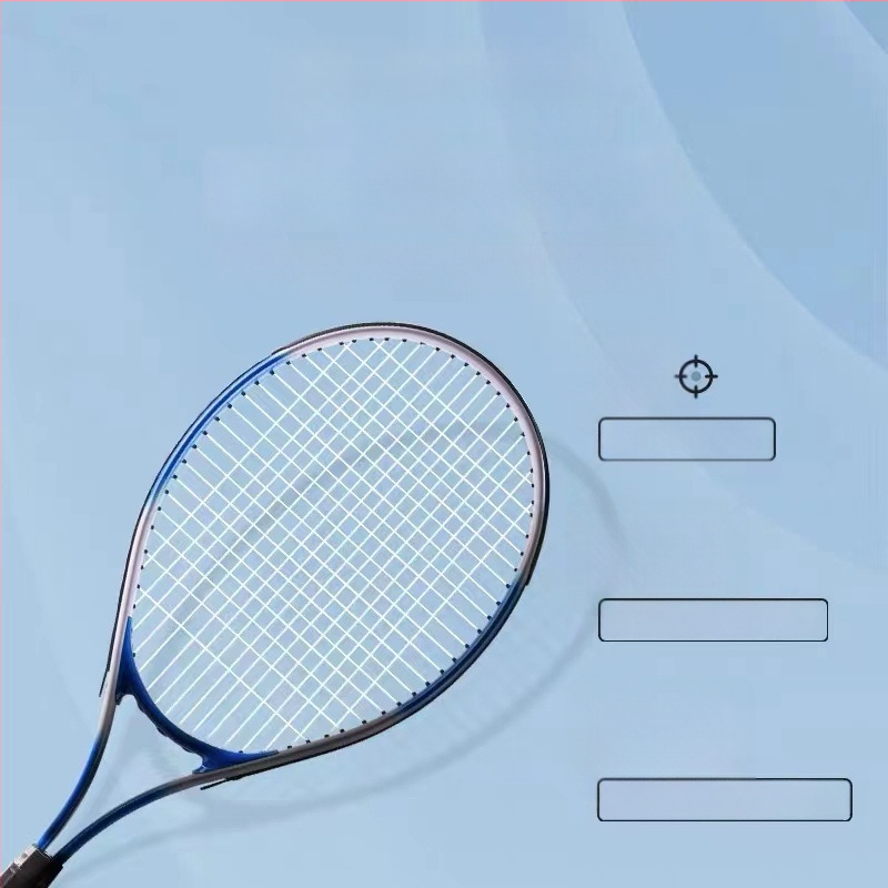 Teniso raketė su aliuminio lydinio rėmu, svoris 95–100 g, rankenos storis G1, tiesioginio smūgio tipas, skirta pradedantiesiems ir vidurinių mokyklų mokiniams